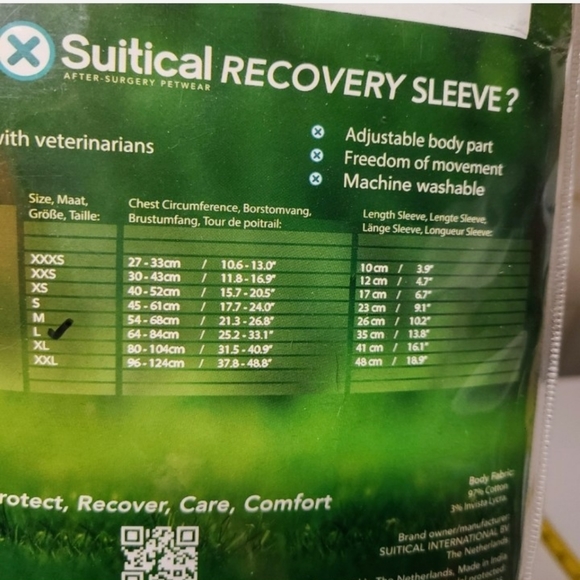 NWT Suitical Recovery Sleeve for Dogs, Size Large, Black - Picture 7 of 9